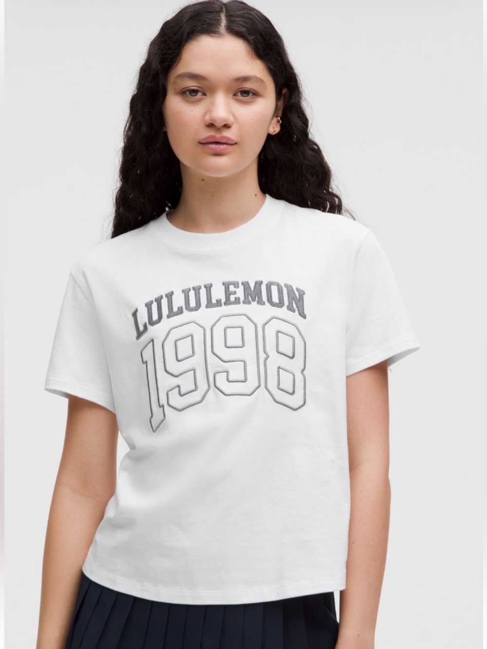 lululemon athletica White Graphic '1998' Tee